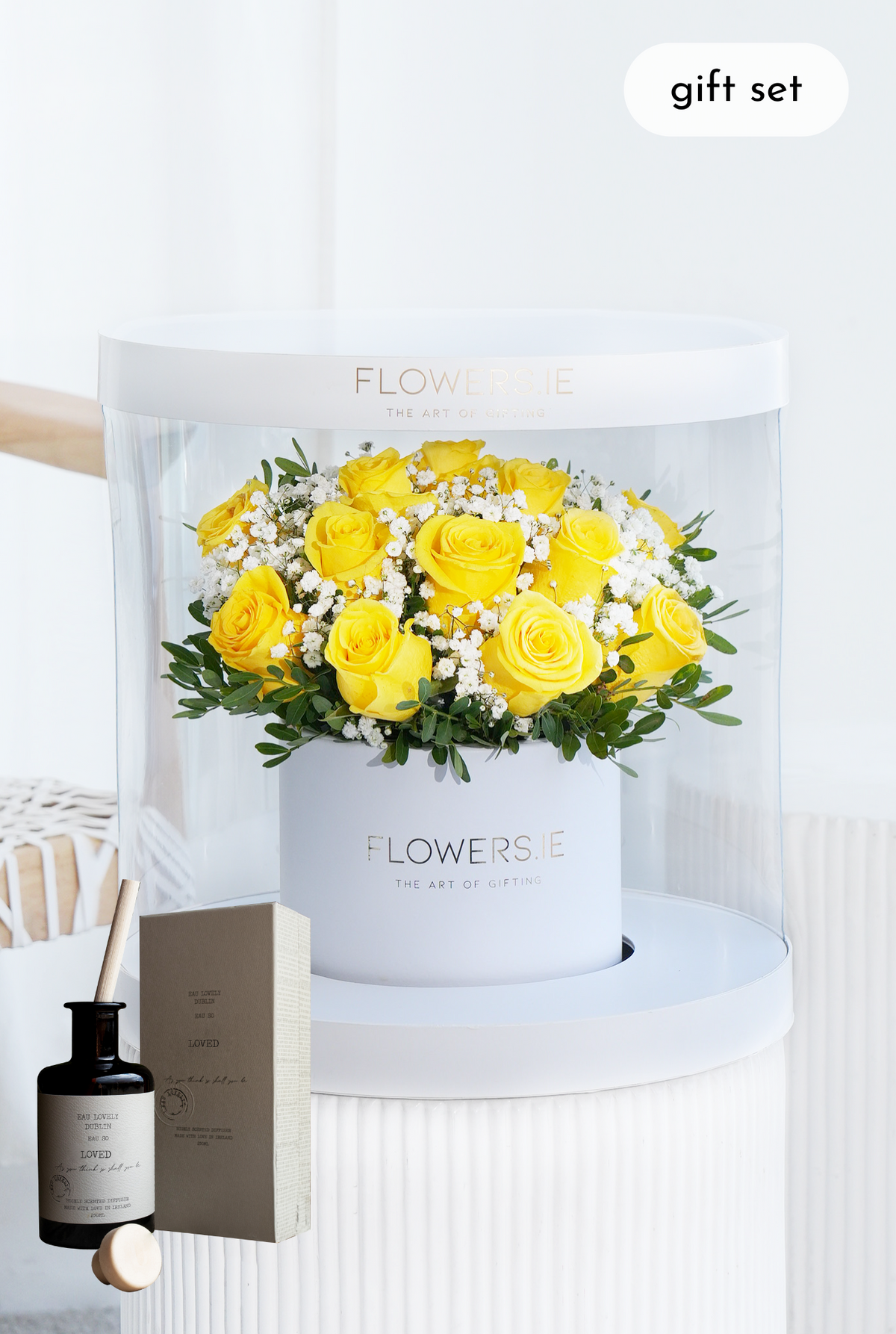 Premium Yellow Rose - Hatbox