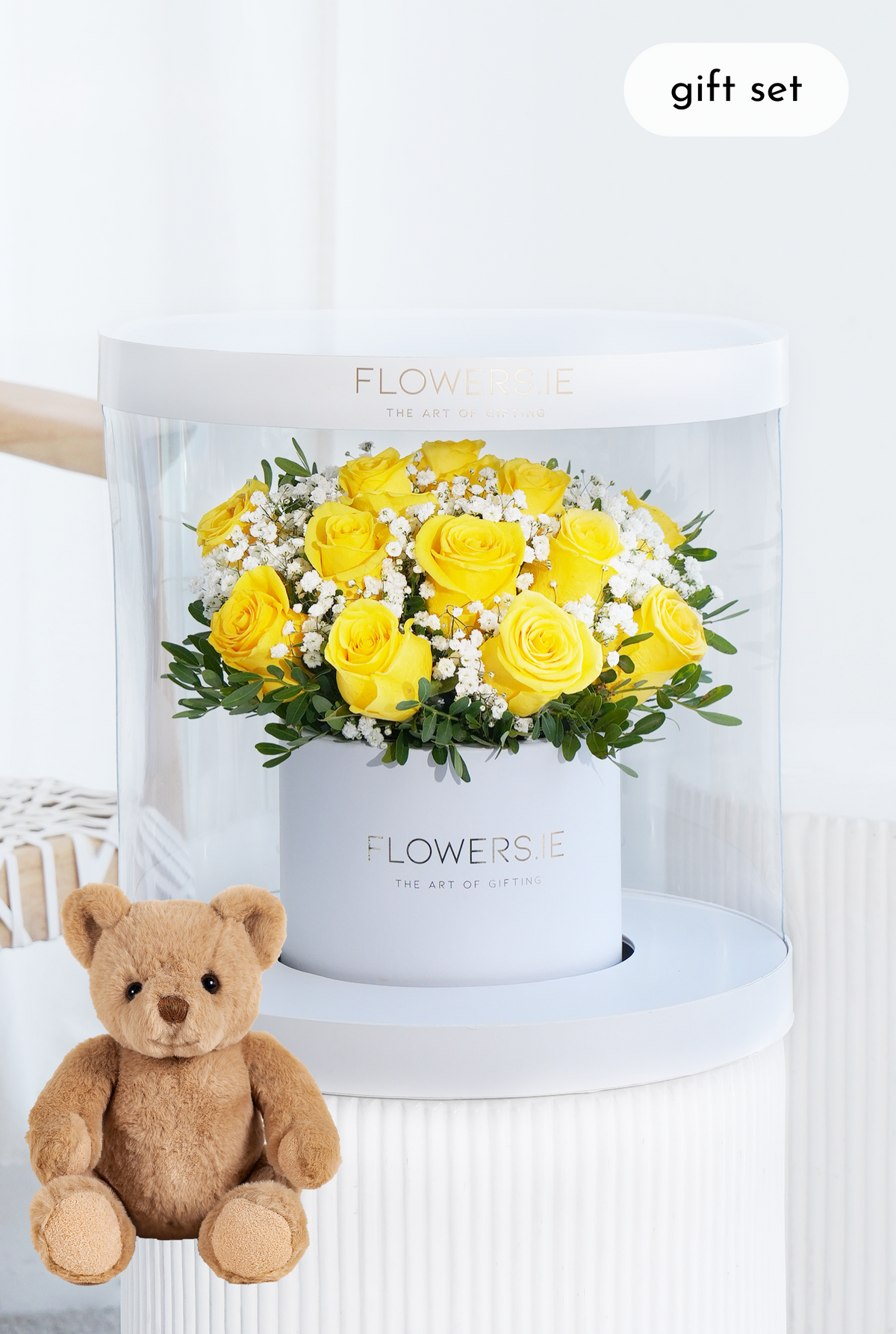 Premium Yellow Rose - Hatbox