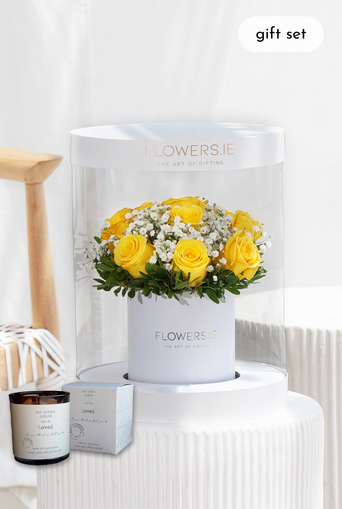 Premium Yellow Rose - Hatbox