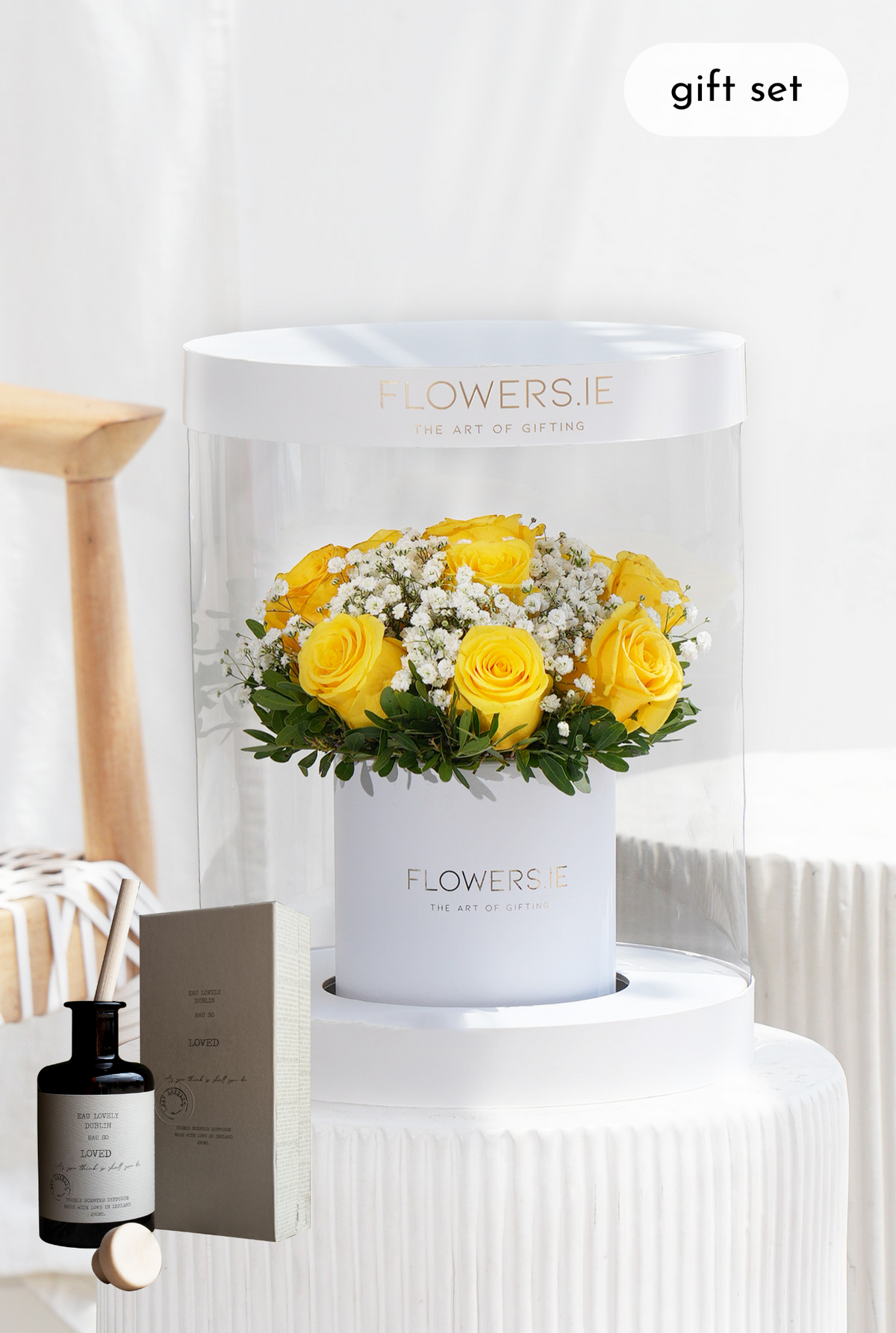 Premium Yellow Rose - Hatbox