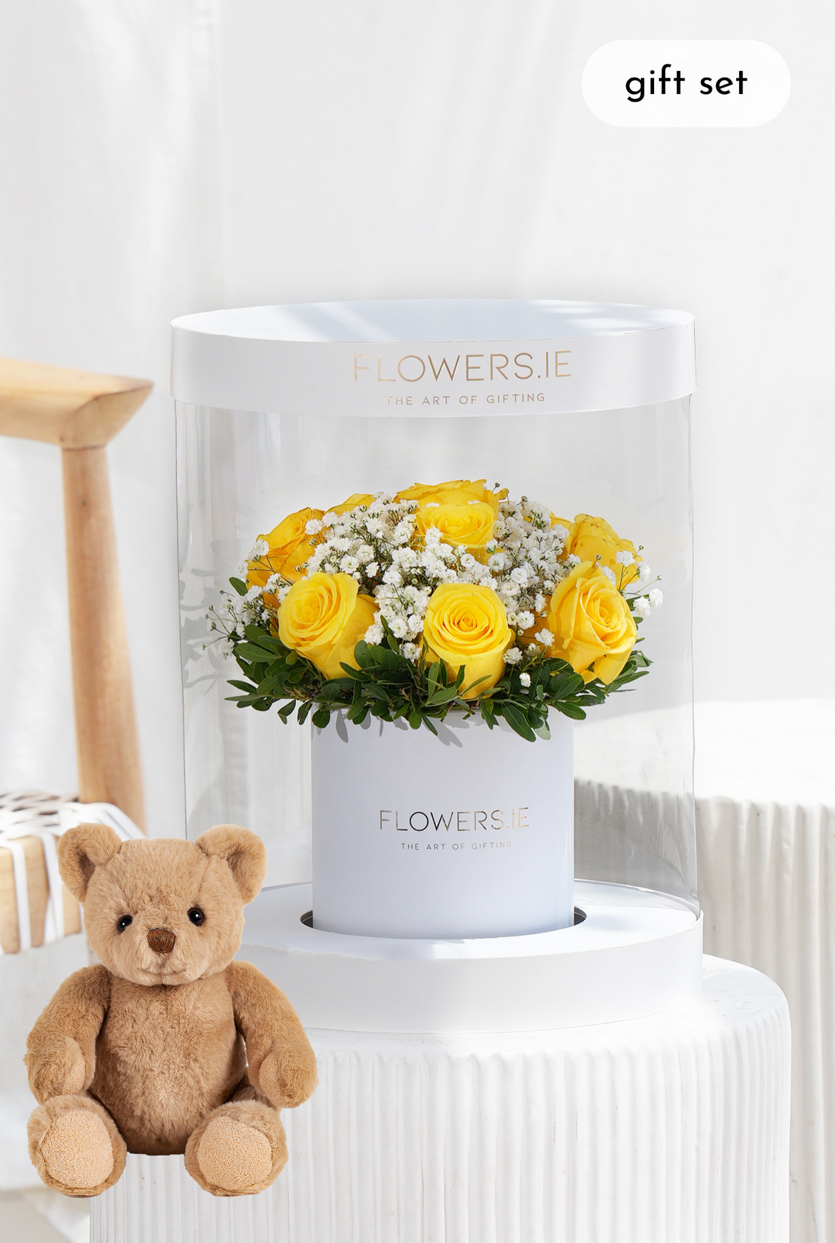 Premium Yellow Rose - Hatbox