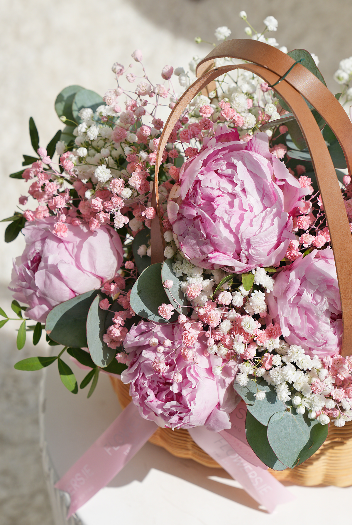 Luxury Pink Peony - Basket
