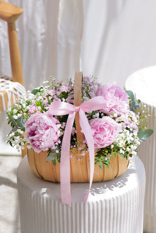 Luxury Pink Peony - Basket