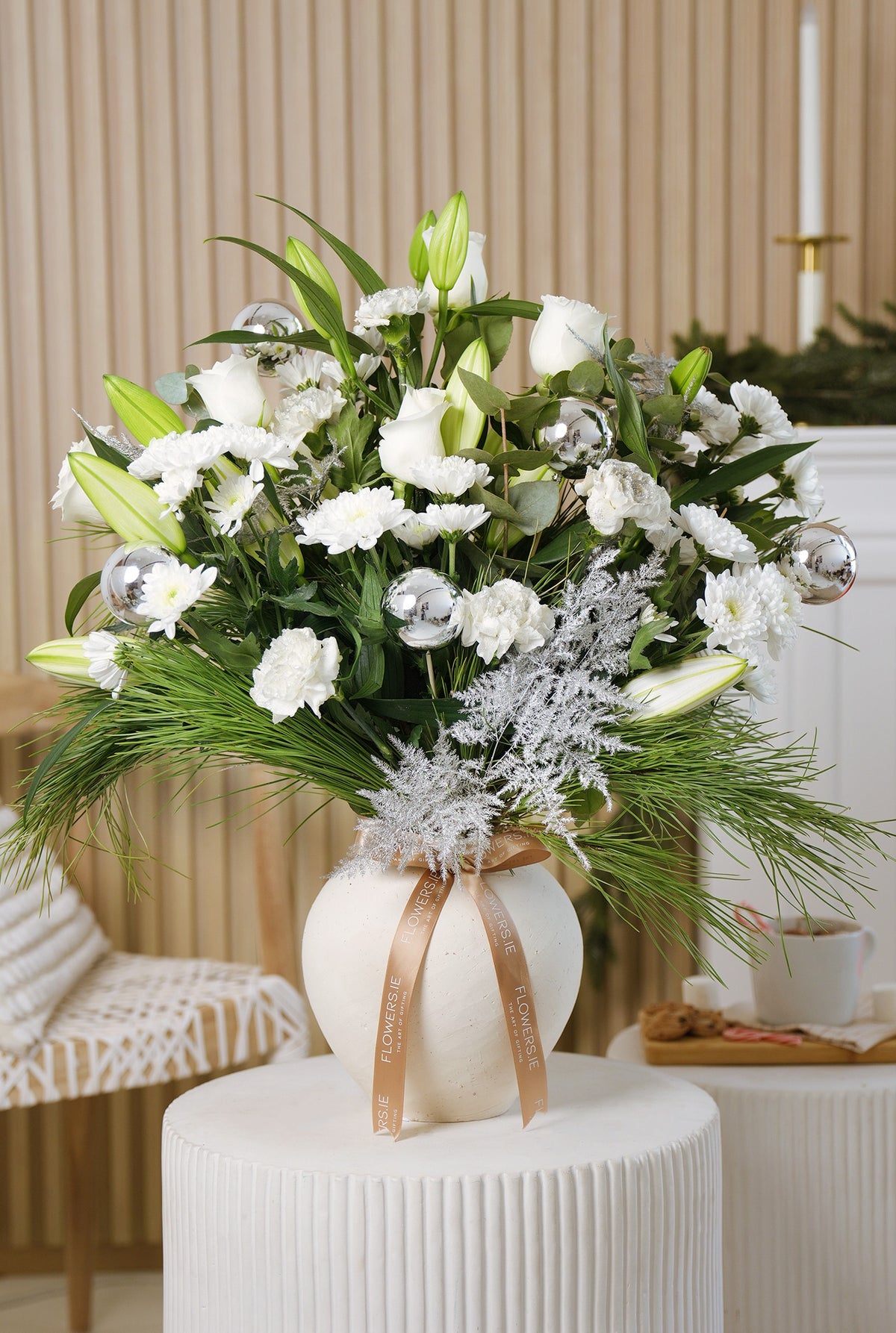 Perfect White Christmas Luxury Vase