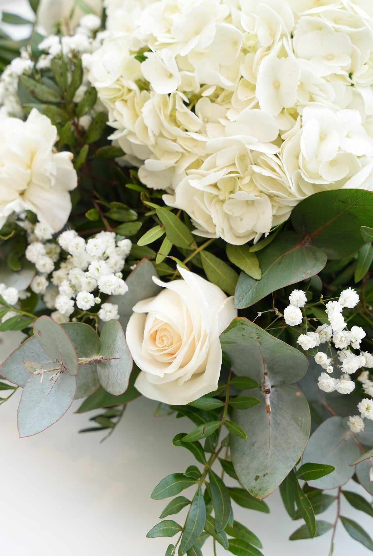 Perfect White Funeral Posy Pad