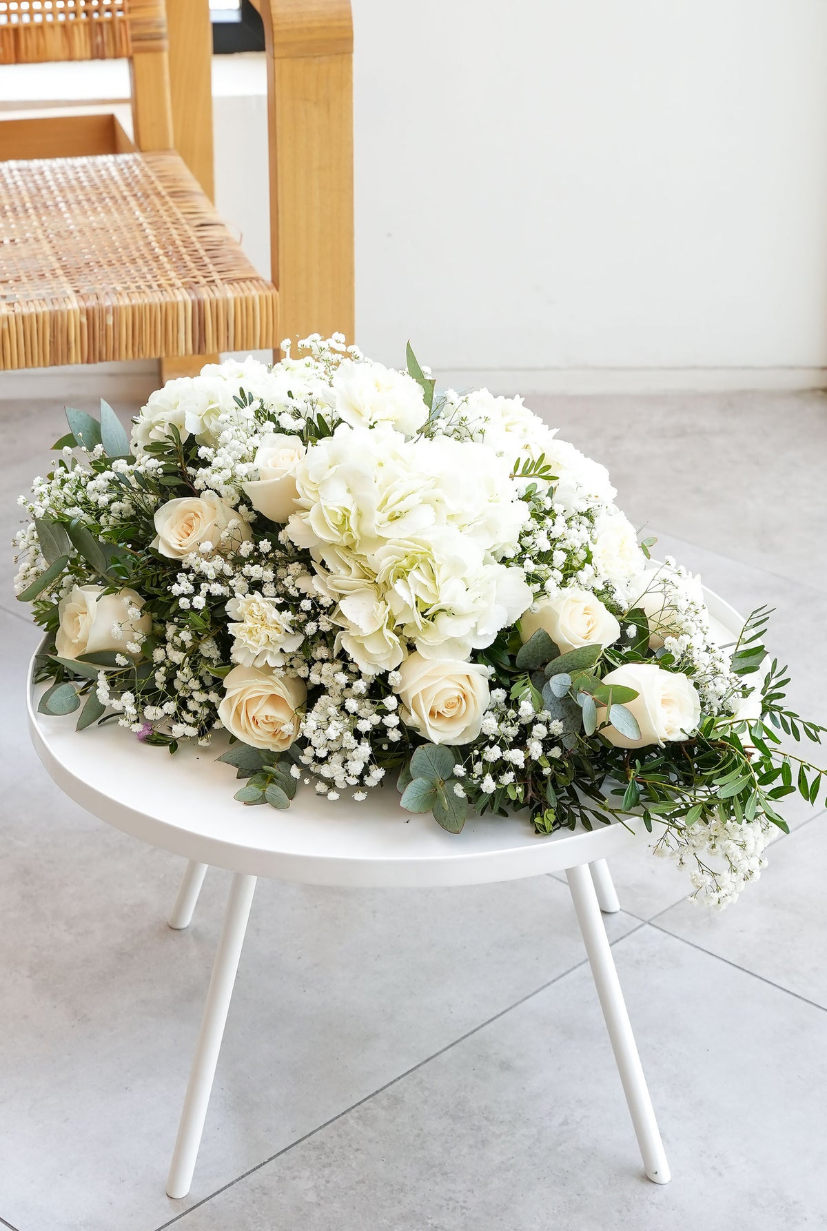 Perfect White Funeral Spray