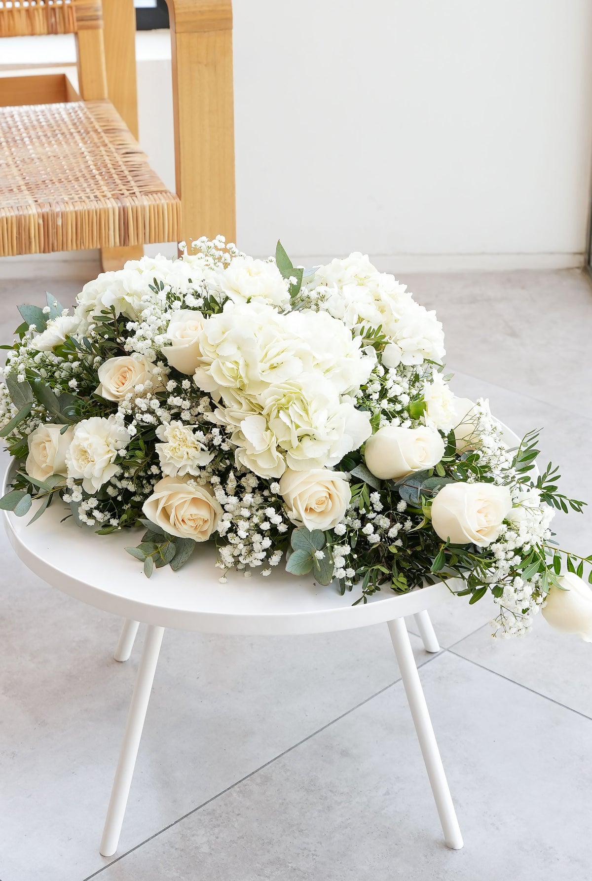 Perfect White Funeral Spray