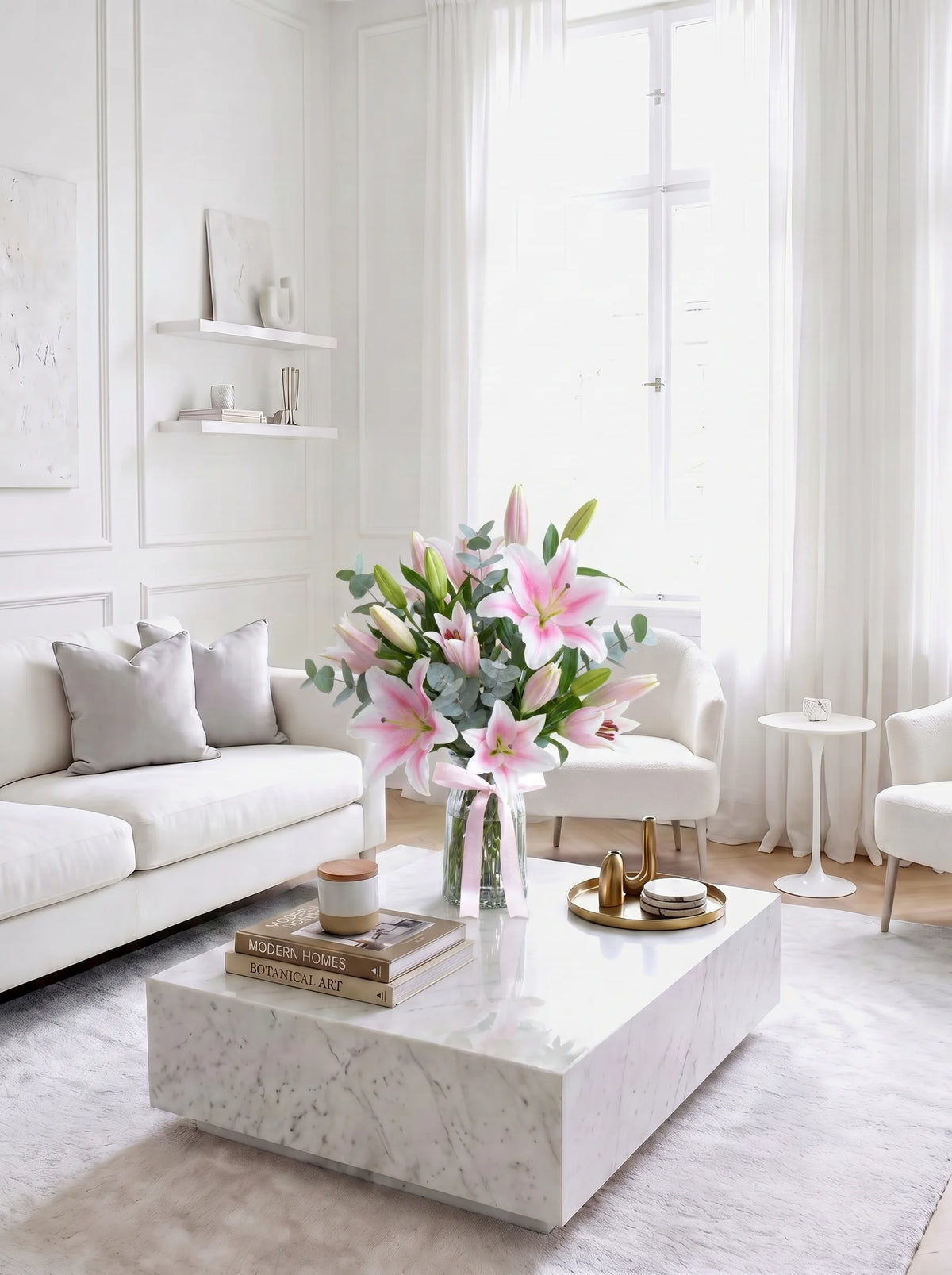 Pink Scented Lily - Vase