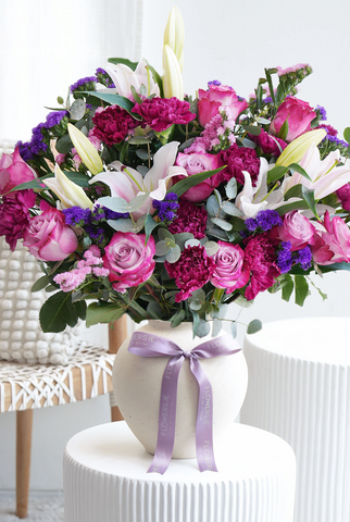 Mother's Day Purple Heaven Scent - Ceramic Vase