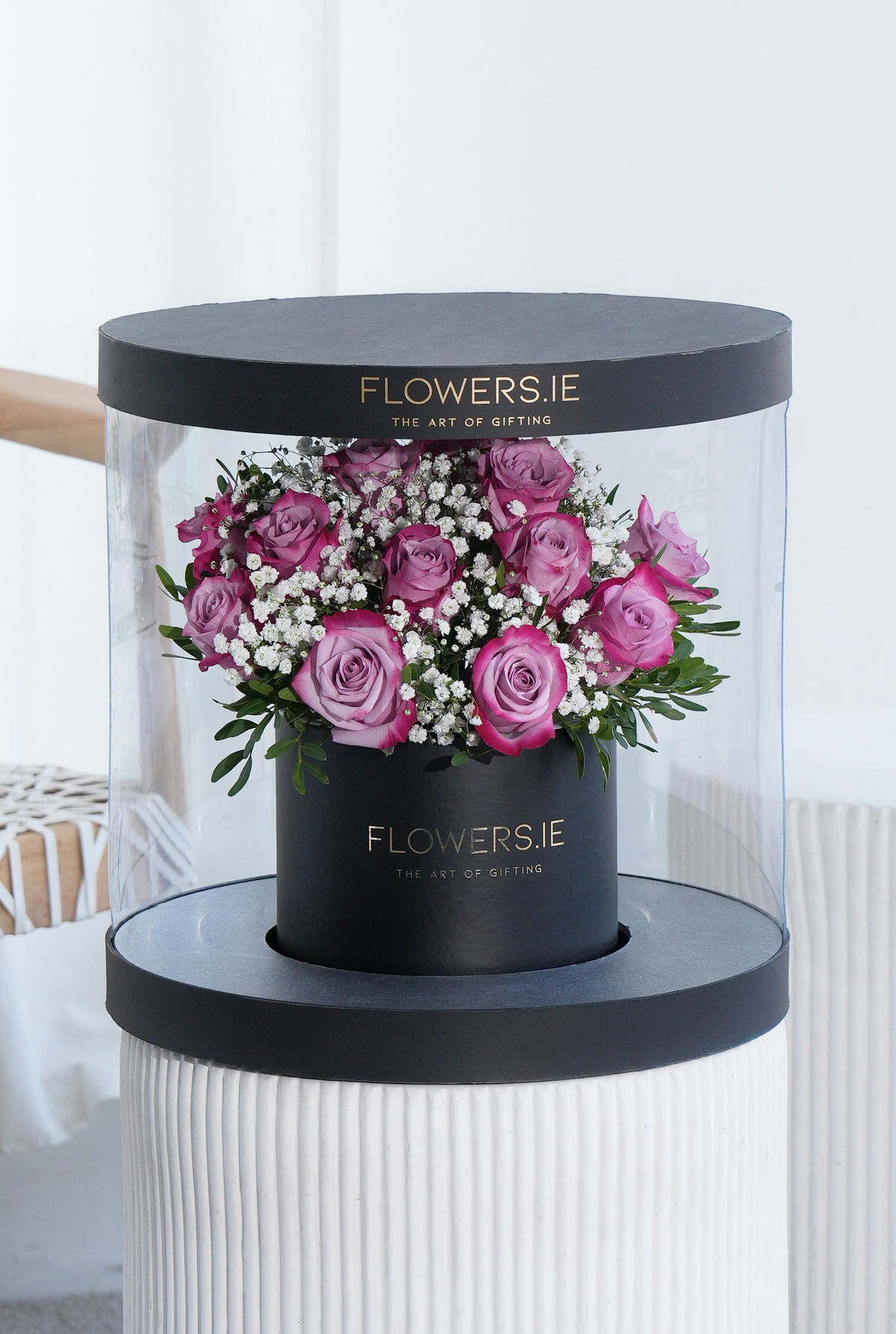 Premium Purple Rose - Hatbox