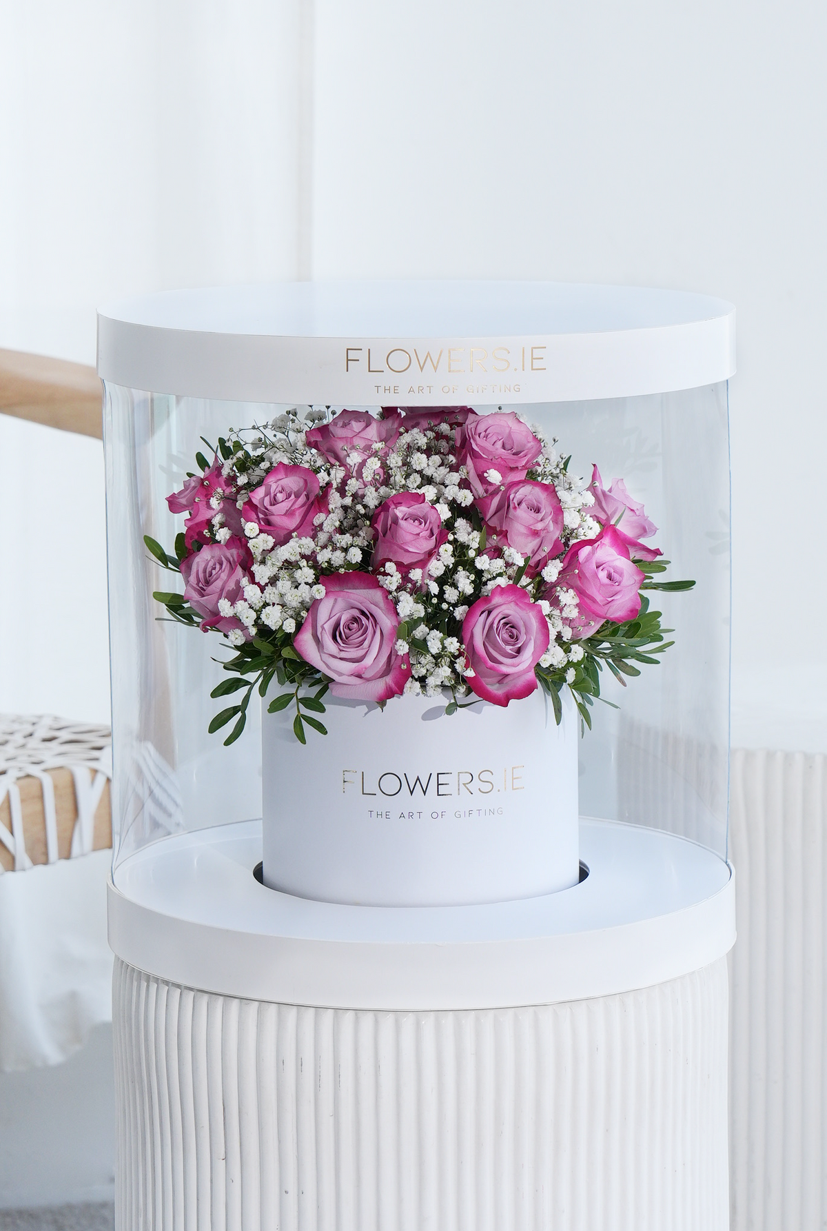 Premium Purple Rose - Hatbox