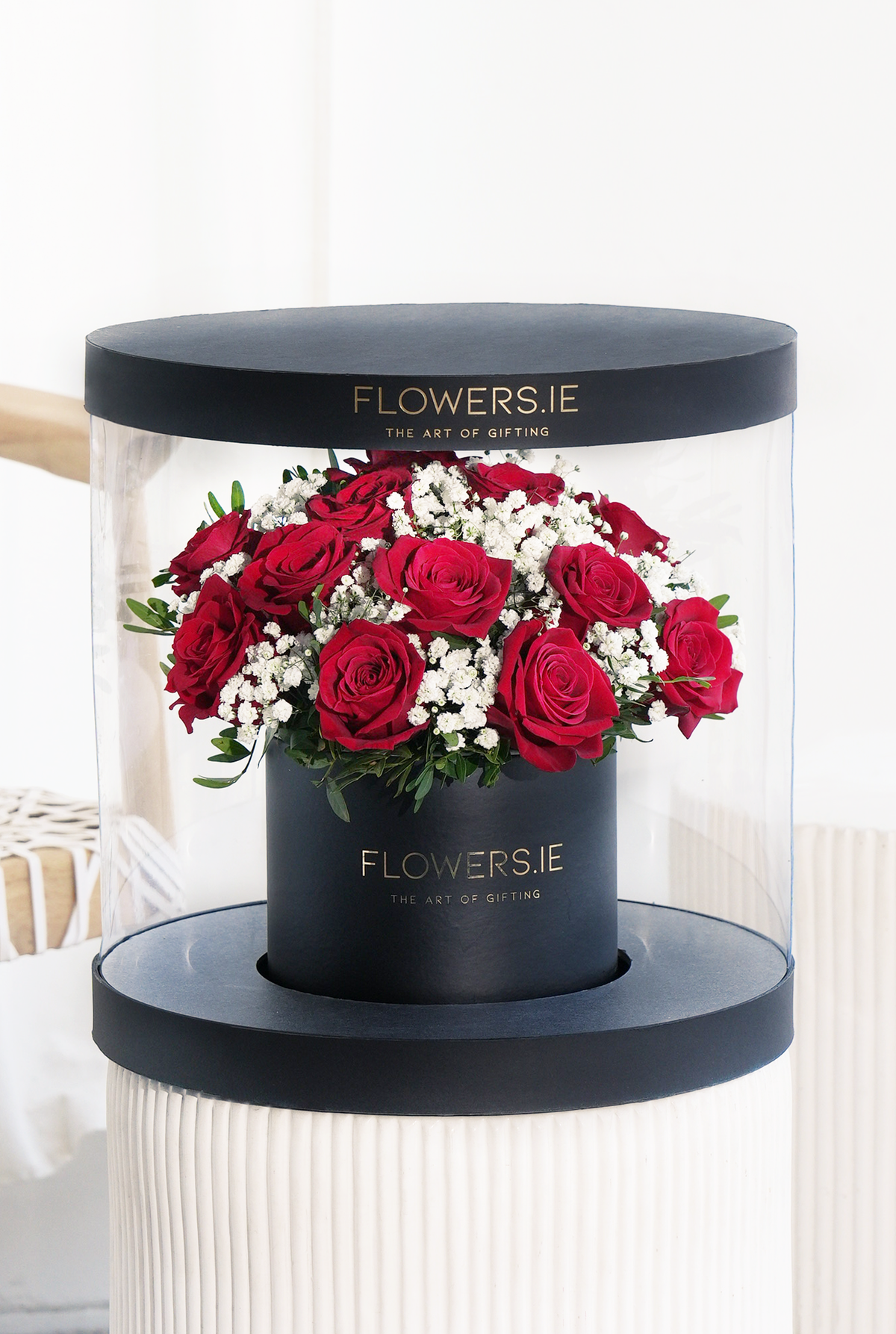 Premium Red Rose - Hatbox