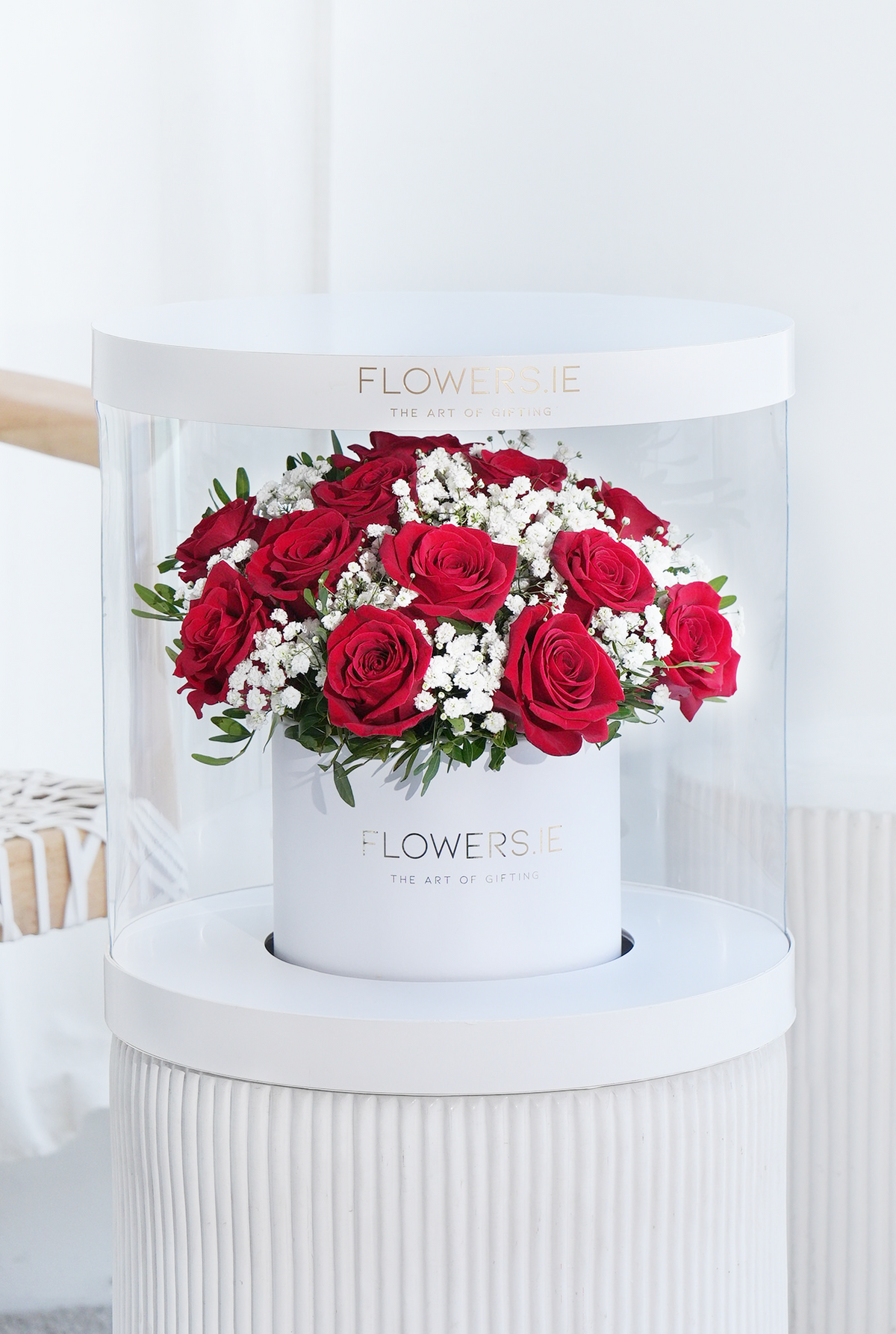 Premium Red Rose - Hatbox