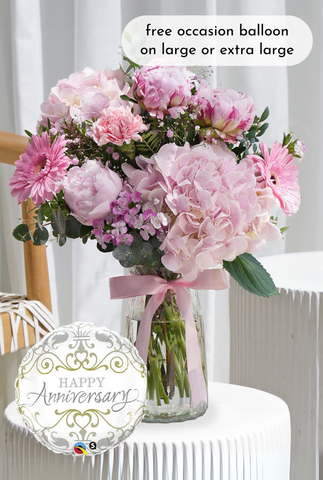 Anniversary Peony Pretty Pink - Vase