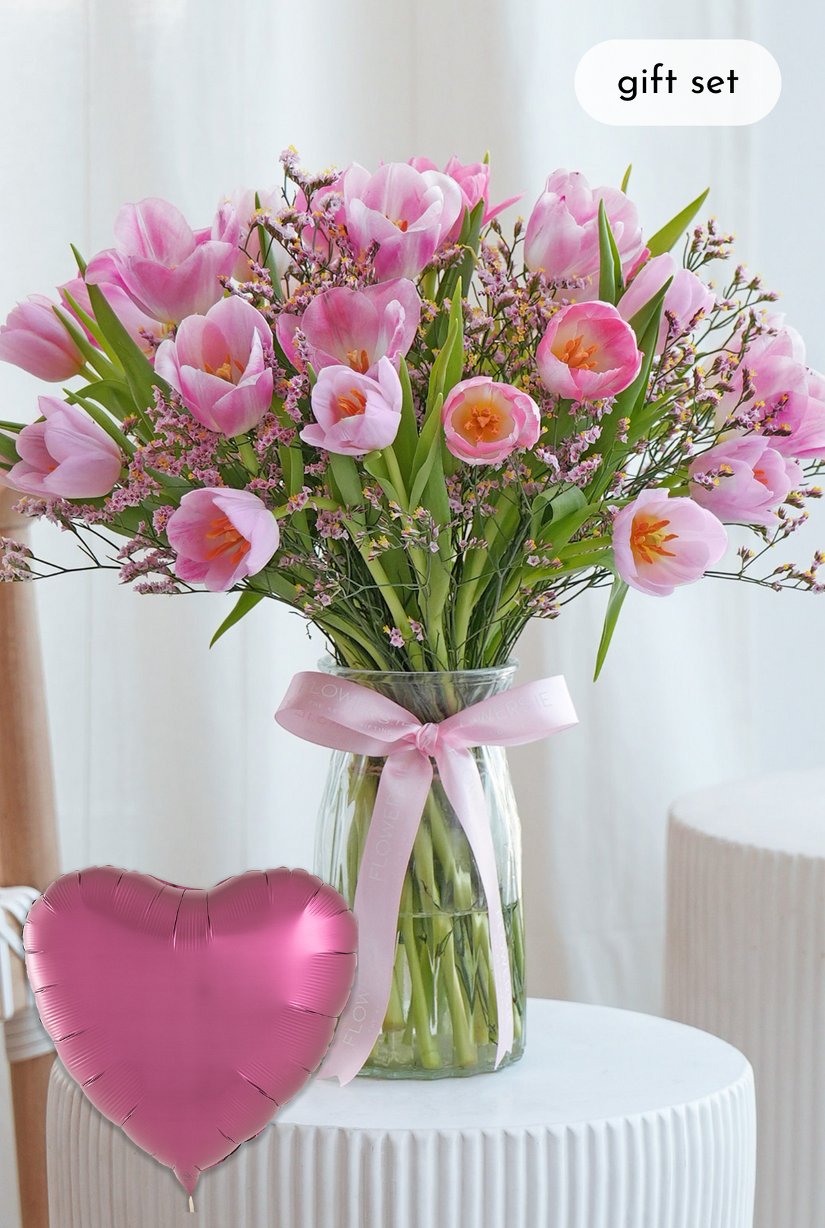 Luxury Pink Tulips - Vase