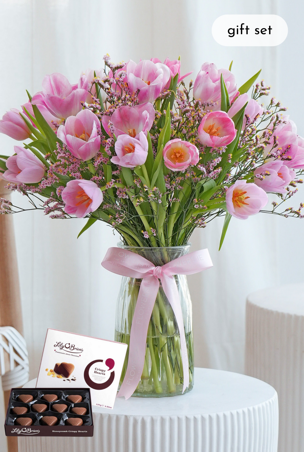 Luxury Pink Tulips - Vase