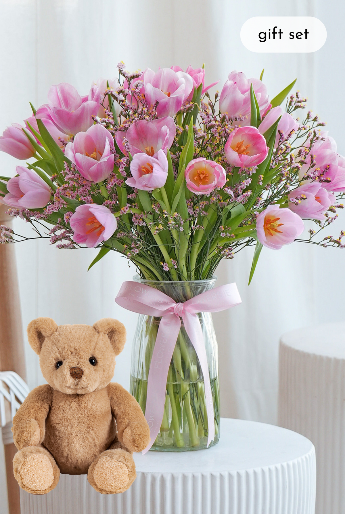 Luxury Pink Tulips - Vase