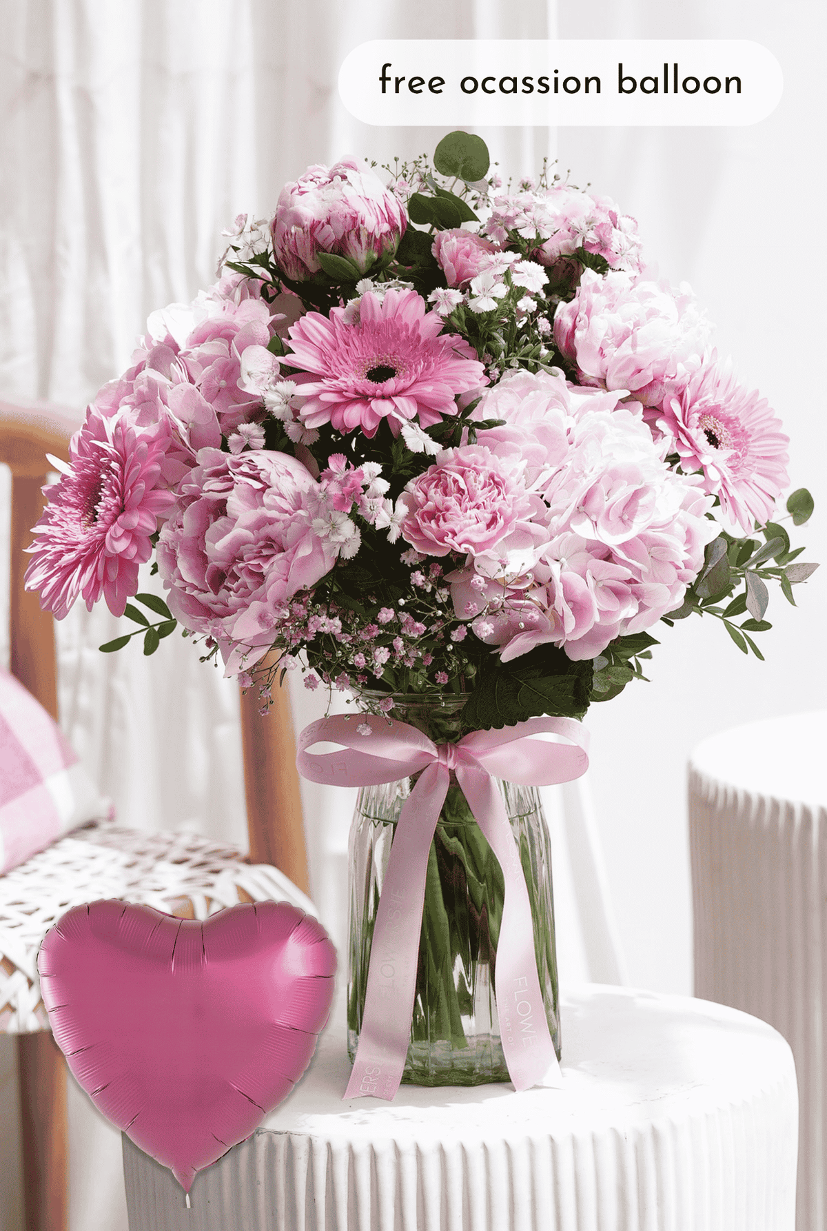 Peony Pretty Pink - Vase
