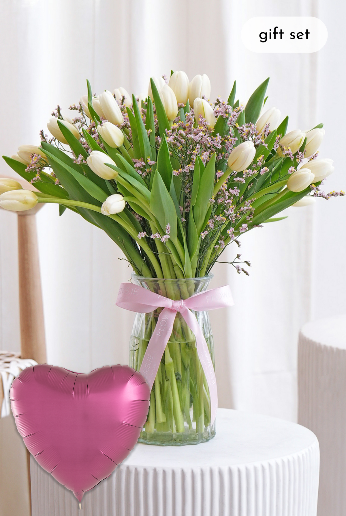 Luxury White Tulips - Vase