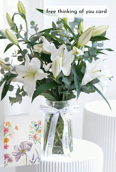 White Scented Lily - Vase