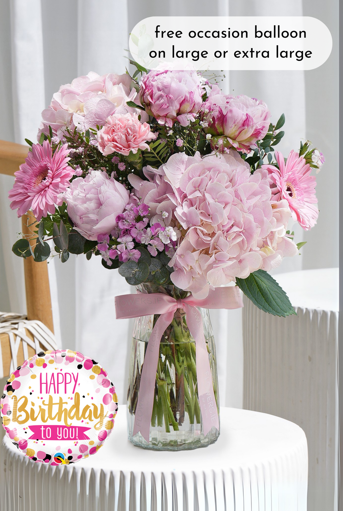 Birthday Peony Pretty Pink - Vase