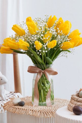 Easter Yellow Tulips - Vase