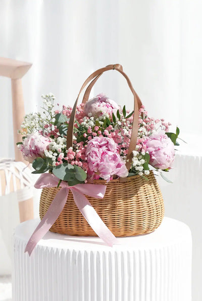 Luxury Pink Peony - Basket