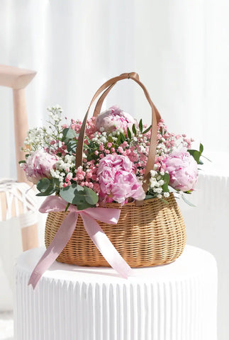 Luxury Pink Peony - Basket