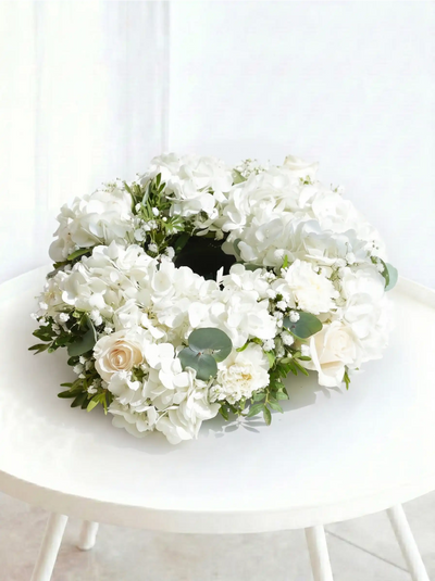 Perfect White Funeral Wreath