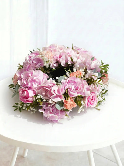 Pretty Pink Funeral Wreath