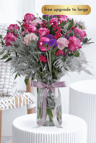 Lavender Floral Christmas Vase