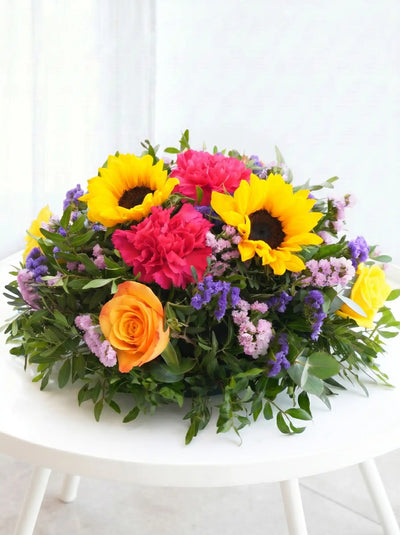 Vibrant Funeral Posy Pad