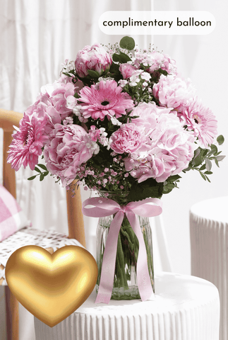 Peony Pretty Pink - Vase