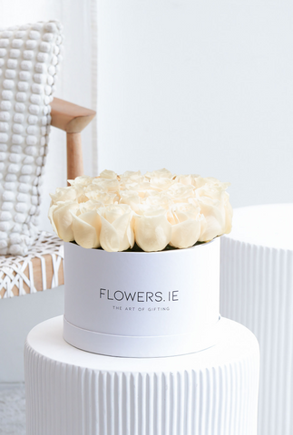 Sympathy White Rose Hatbox