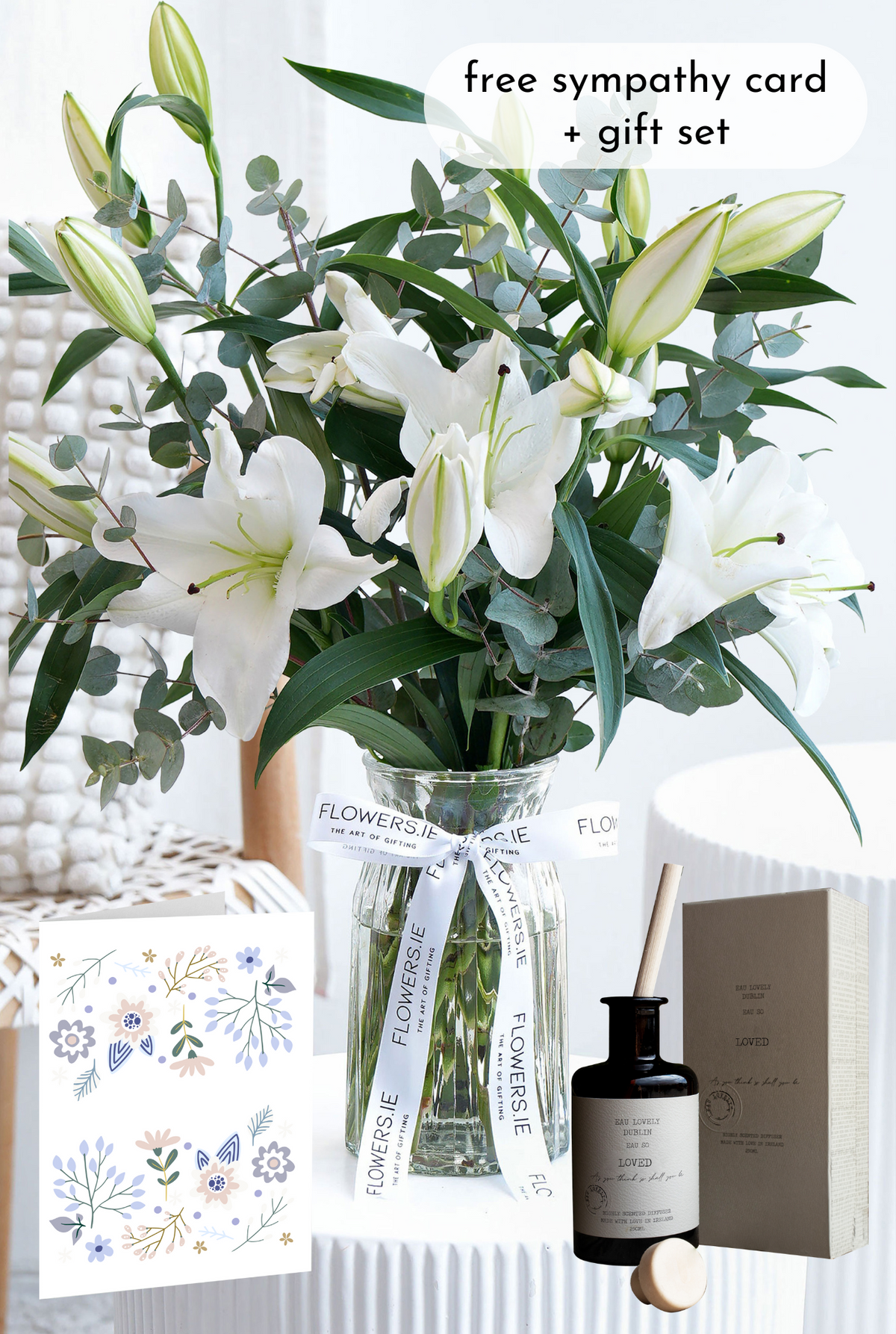 Sympathy White Scented Lily - Vase