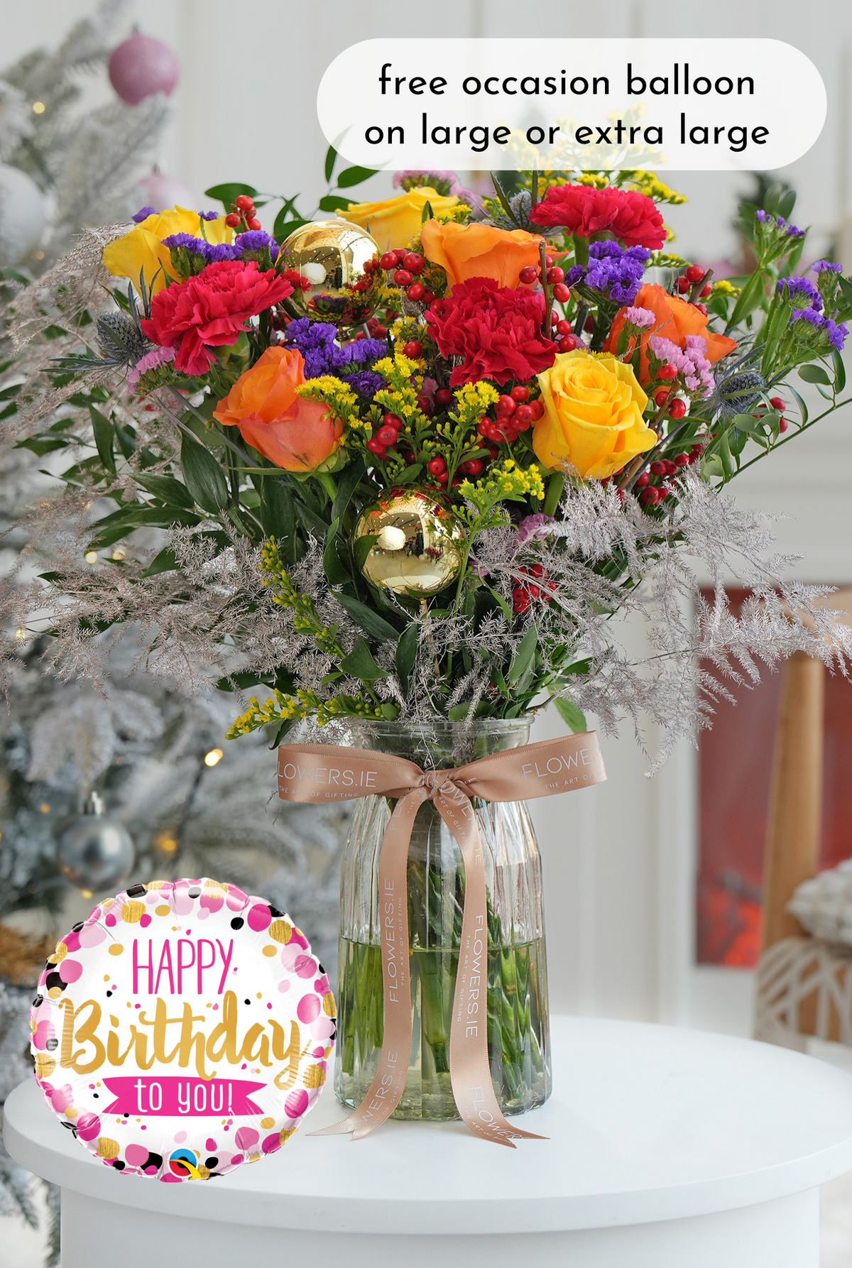 Birthday Vibrant Christmas - Vase