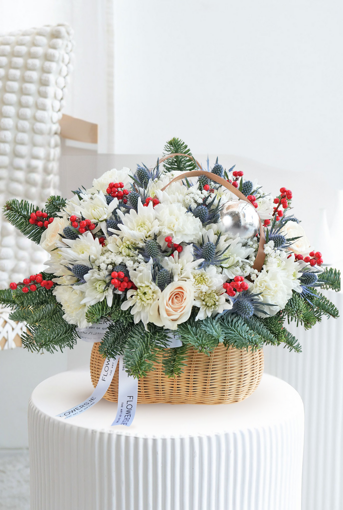 Perfect White Christmas - Basket