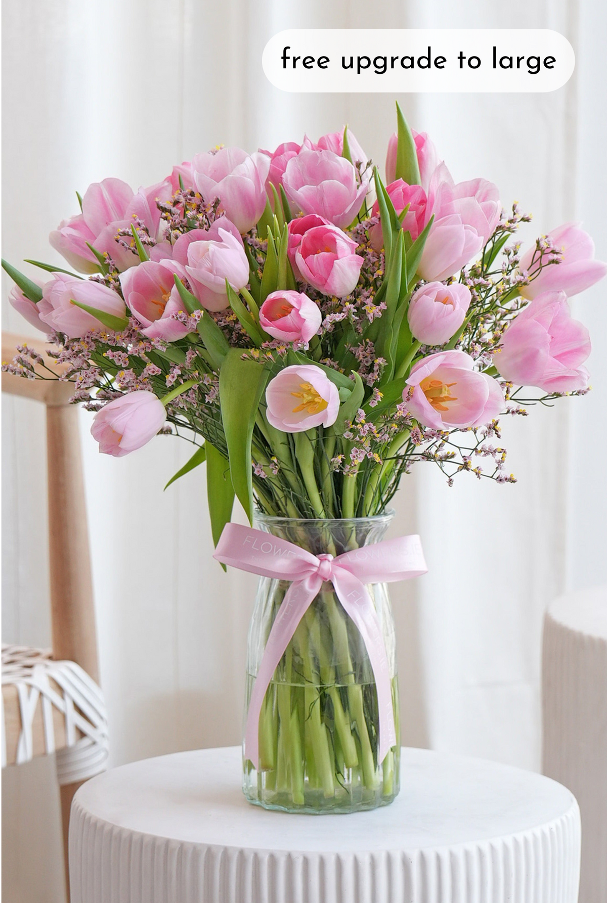 Luxury Pink Tulips - Vase