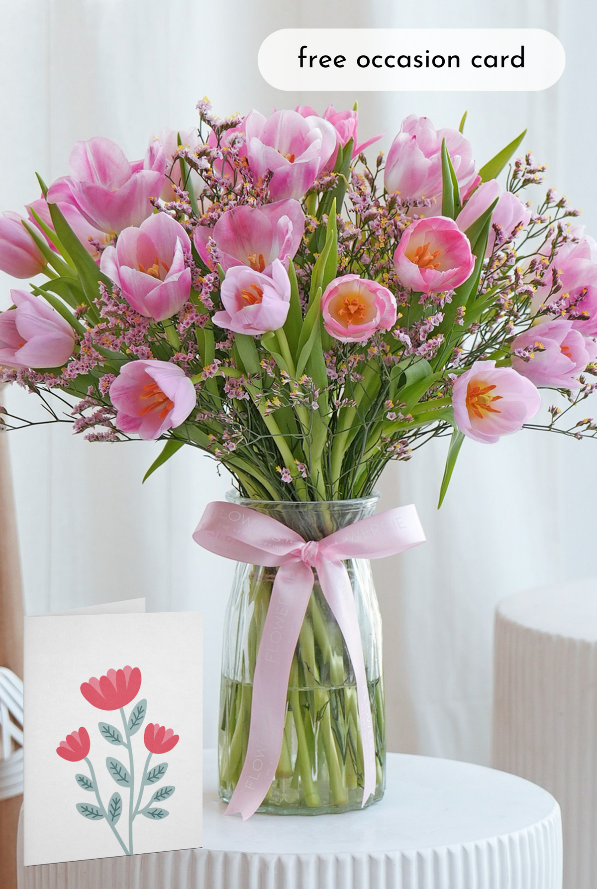 Mother&#39;s Day Luxury Pink Tulips - Vase