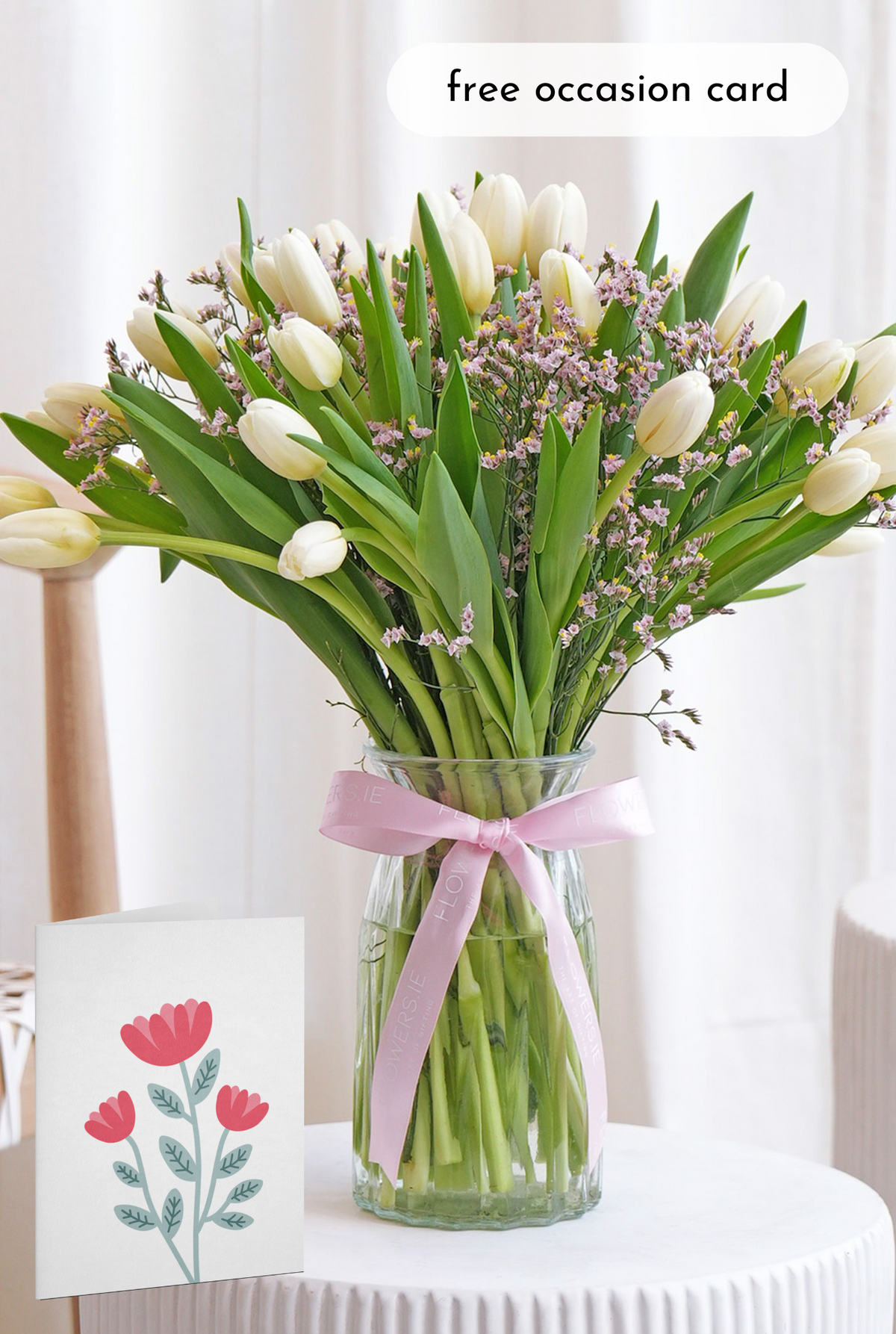 Mother&#39;s Day Luxury White Tulips - Vase