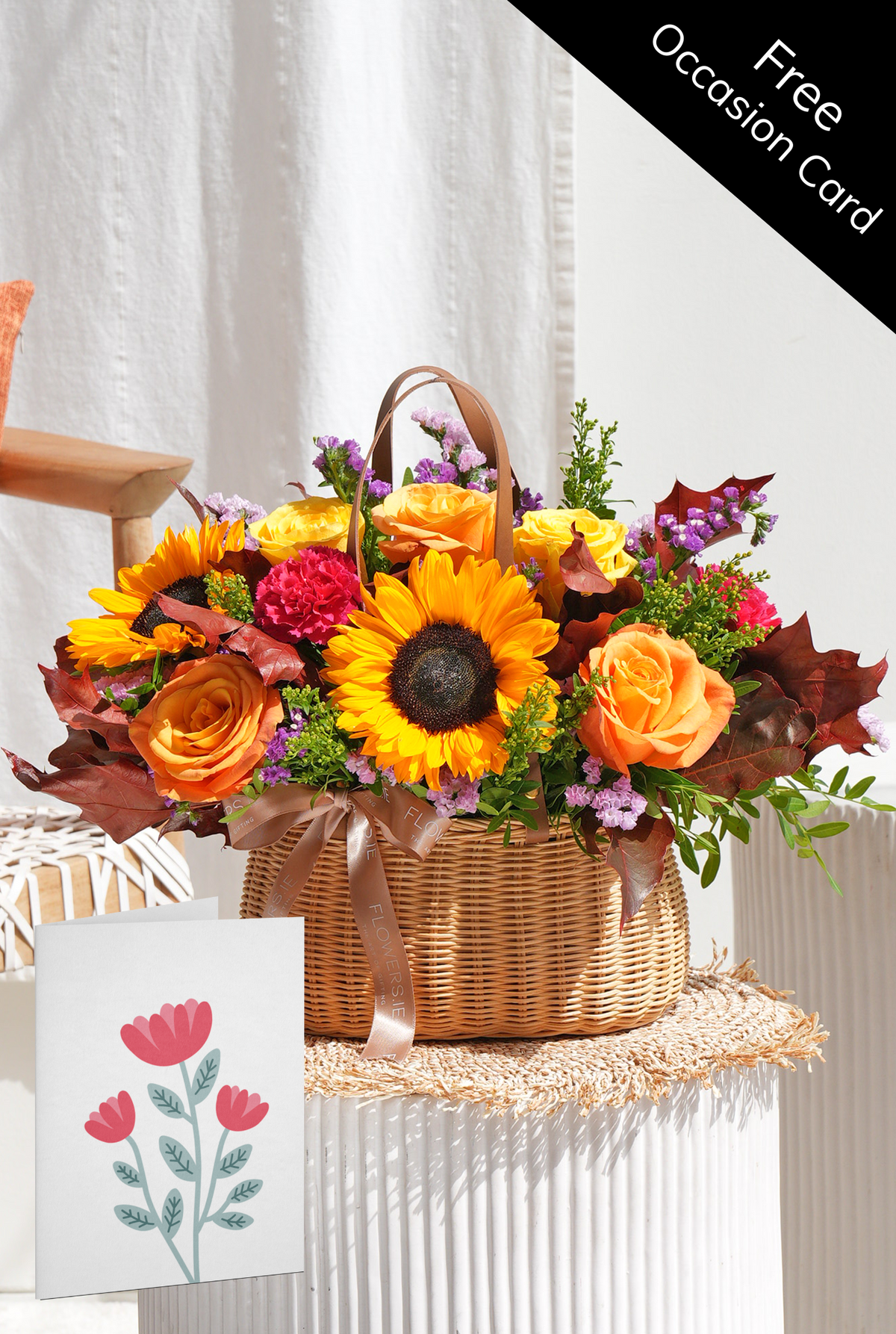 Autumn Vibrant - Basket (with Free Occasion Card)