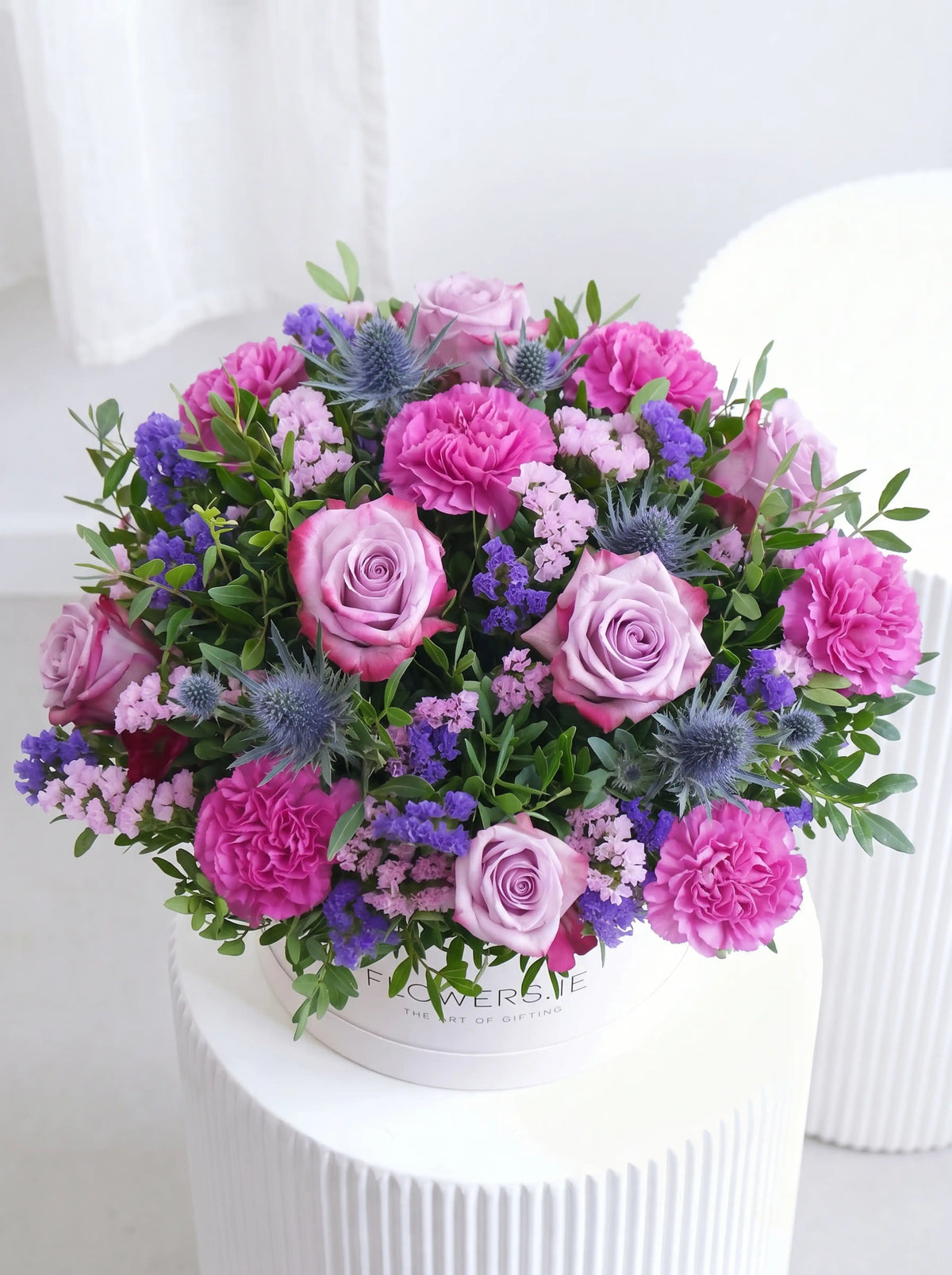 Baby Boy Lavender Floral - Hatbox