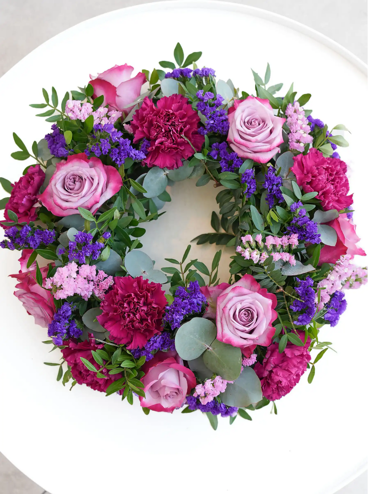 Lavender Floral Funeral Wreath