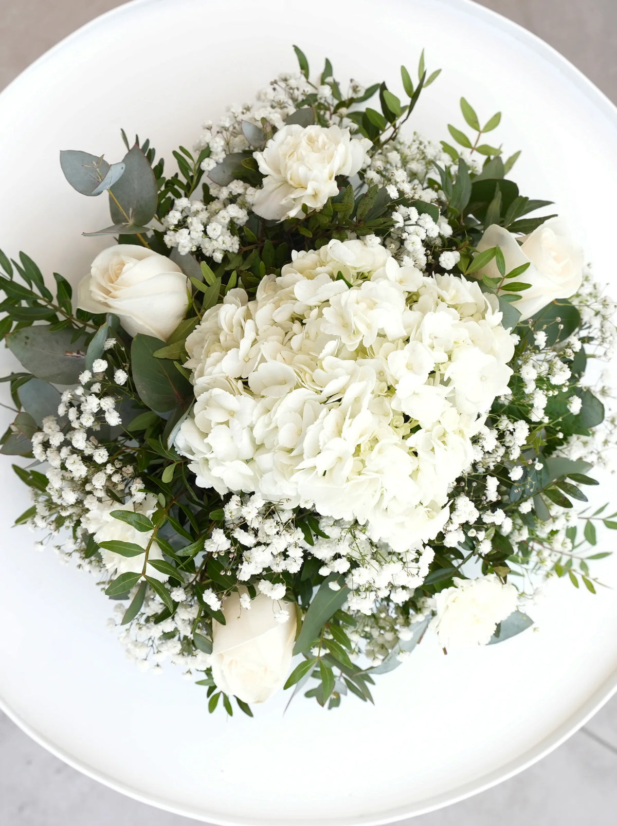 Perfect White Funeral Posy Pad