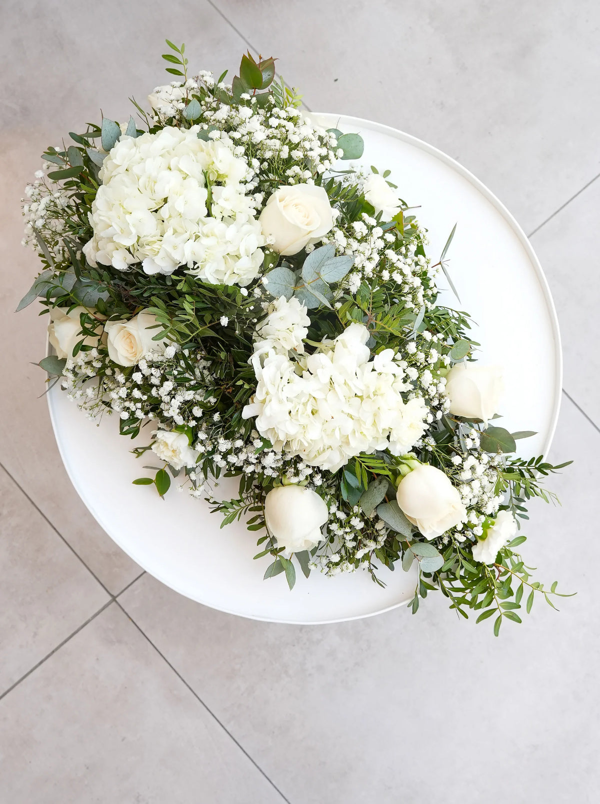 Perfect White Funeral Spray