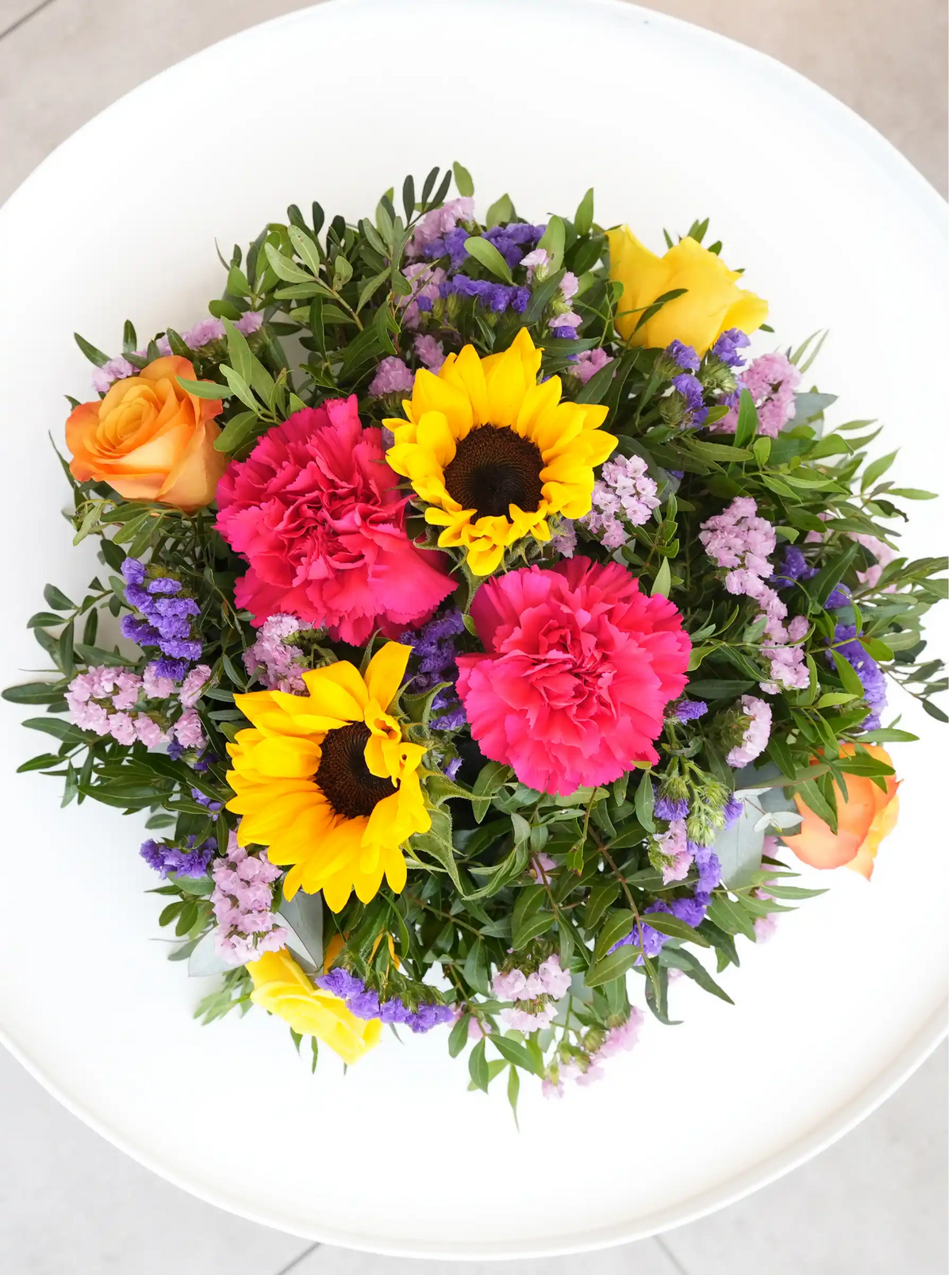 Vibrant Funeral Posy Pad