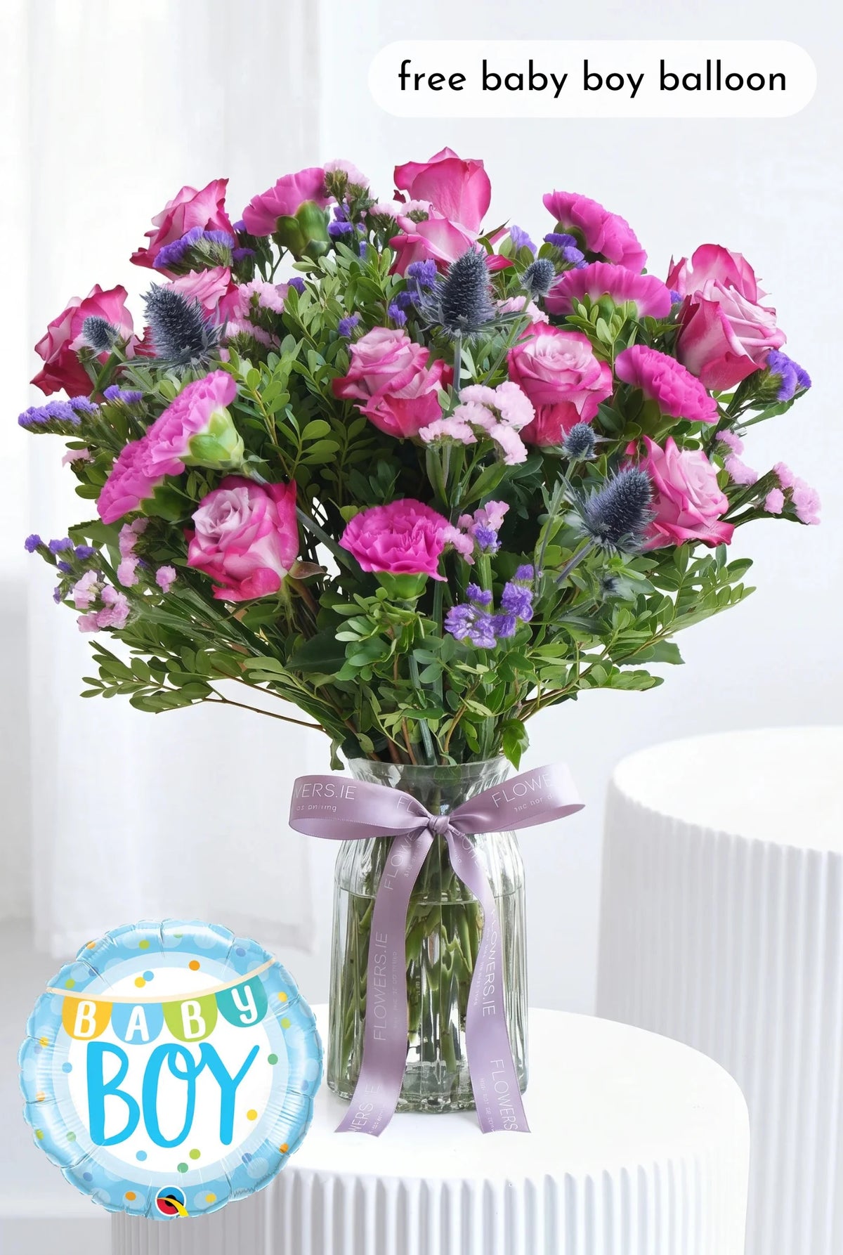 Baby Boy Lavender Floral - Vase