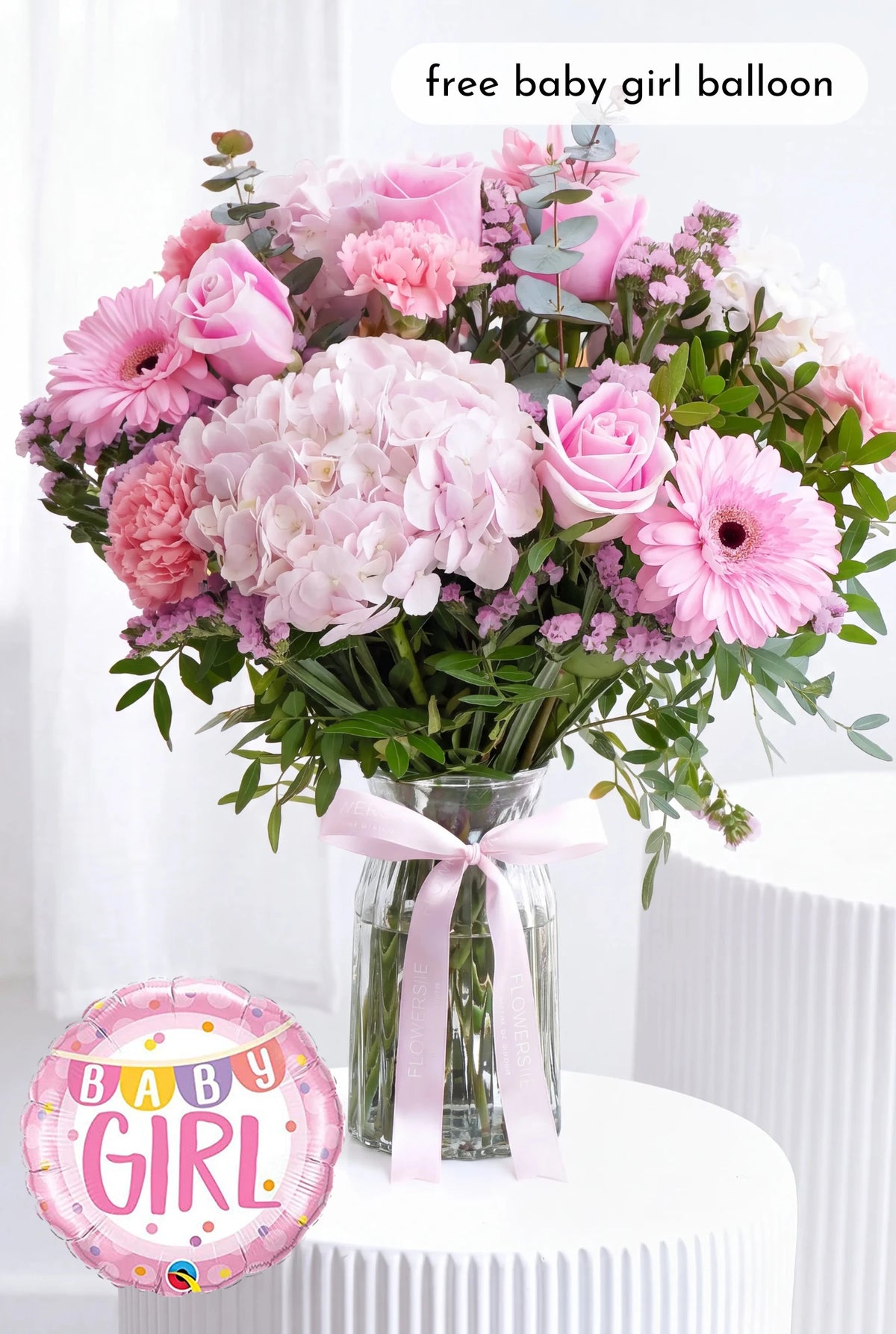 New Baby Girl Pretty Pink - Vase