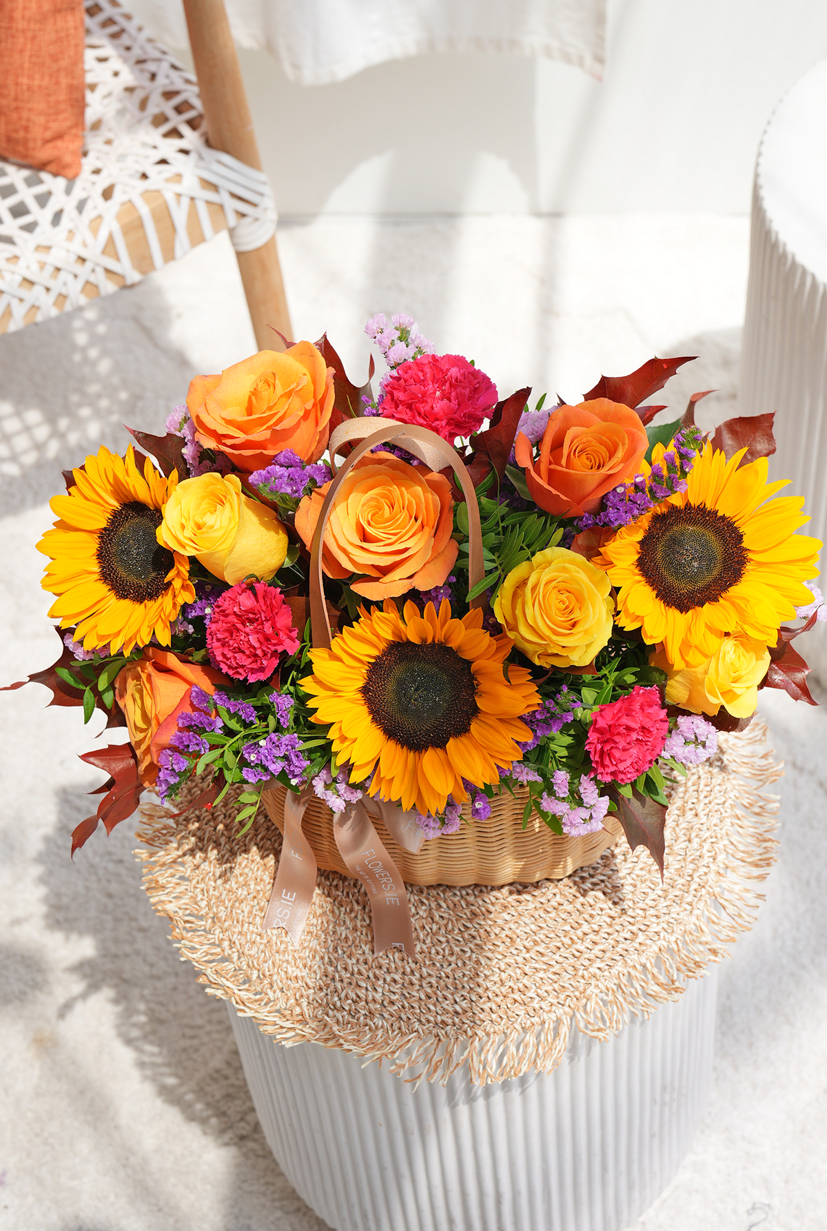 Autumn Vibrant - Basket (with Free Occasion Card)