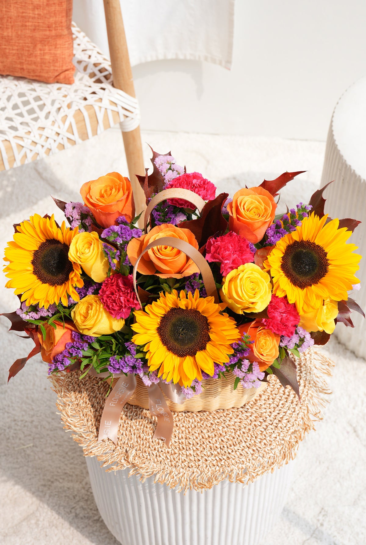 Autumn Vibrant - Basket (with Free Occasion Card)